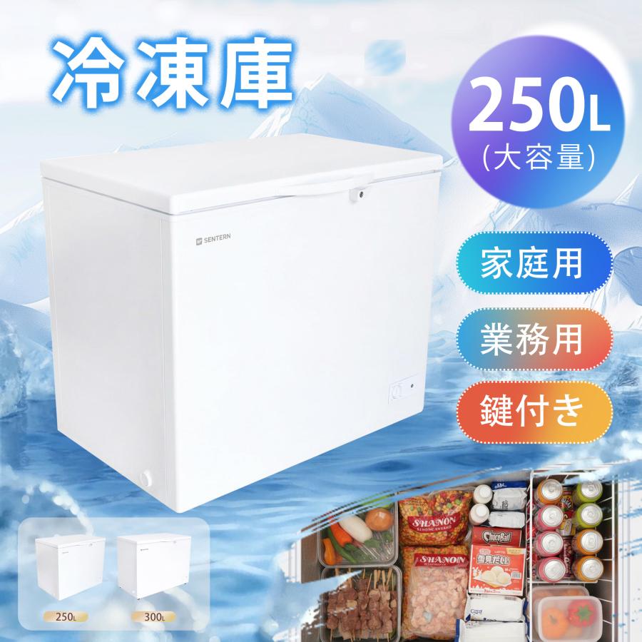夏特集限定キャンペー】冷凍庫 250L 家庭用 業務用 鍵付き ロック