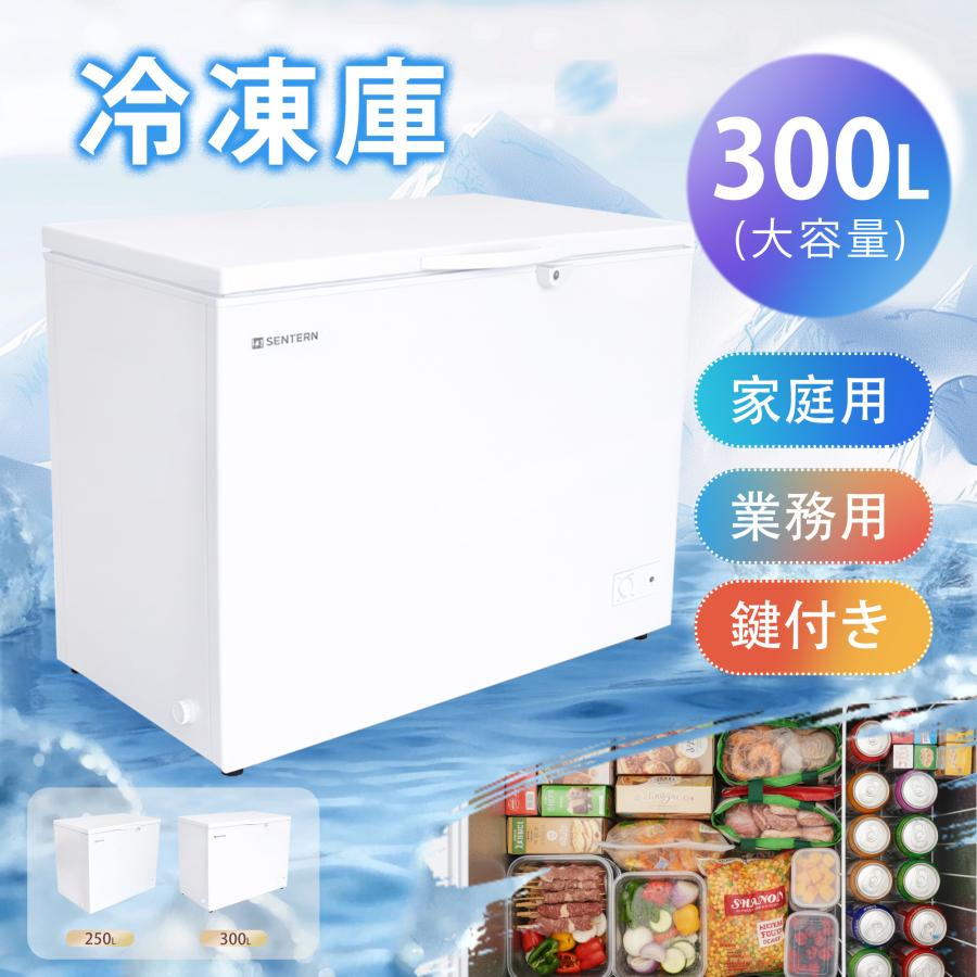 冷凍庫 300L 家庭用 業務用 鍵付き ロック バスケット付き 1年安心保証