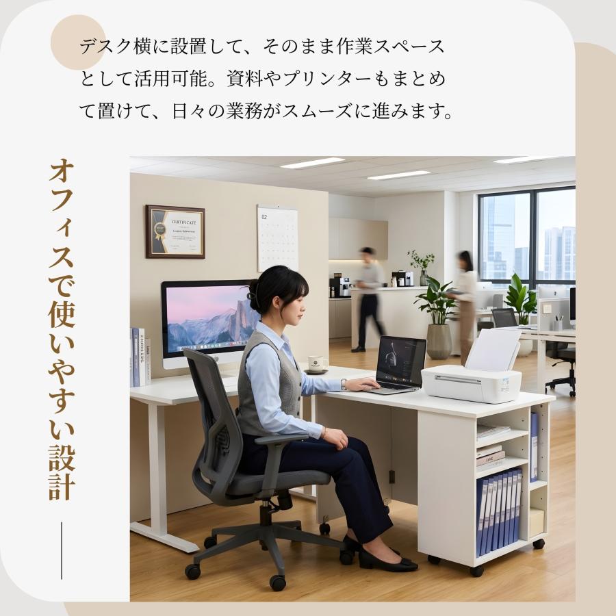 BTM 折りたたみデスク パソコンデスク デスク 机 配線穴付 キャスター