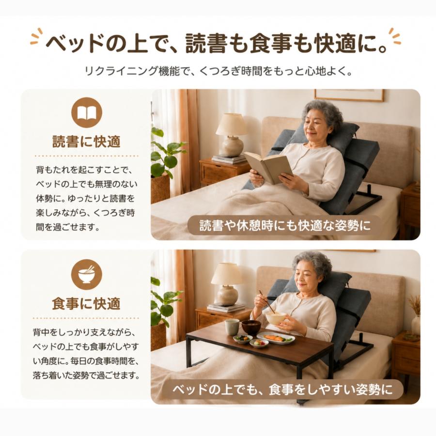 BTM 電動リクライニングマット 幅75CM 電動ベッド 2°~70°角度調節