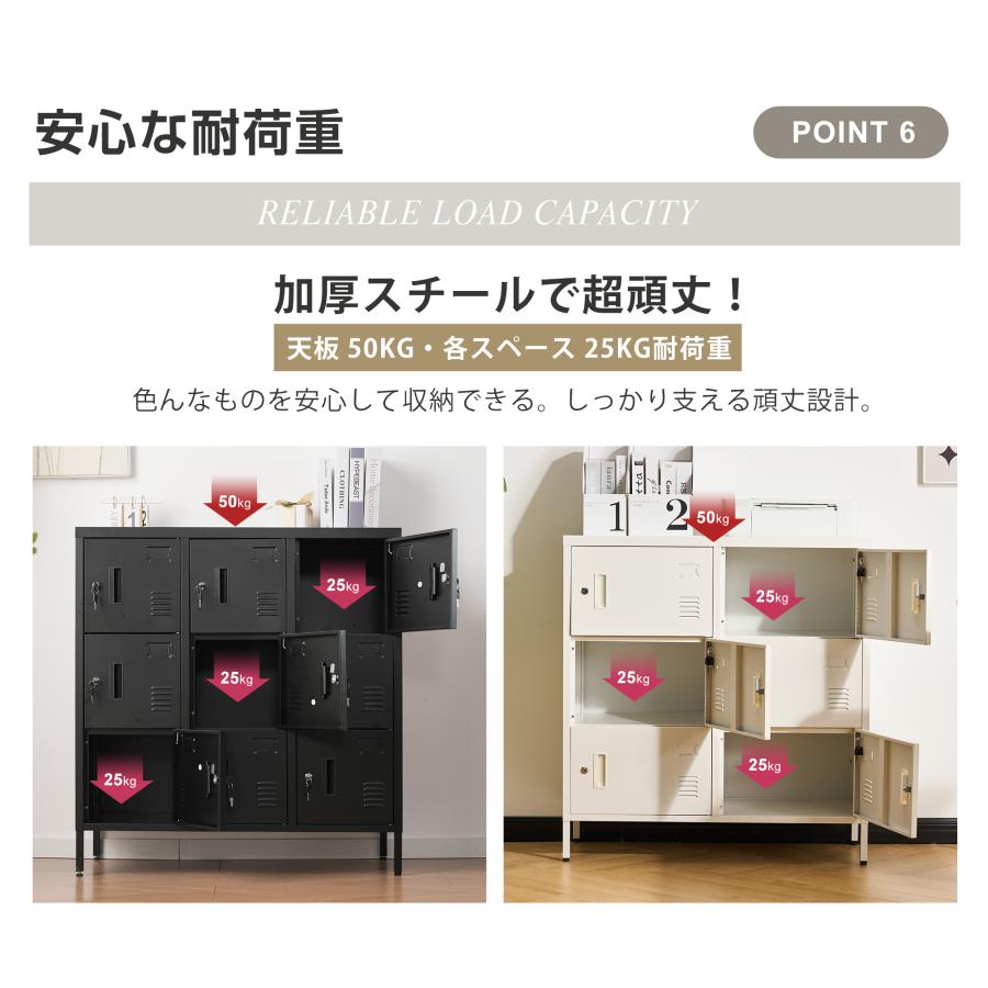 BTM 【全品10%OFF】スチールロッカー 4人用 ロッカー 鍵付き スチール