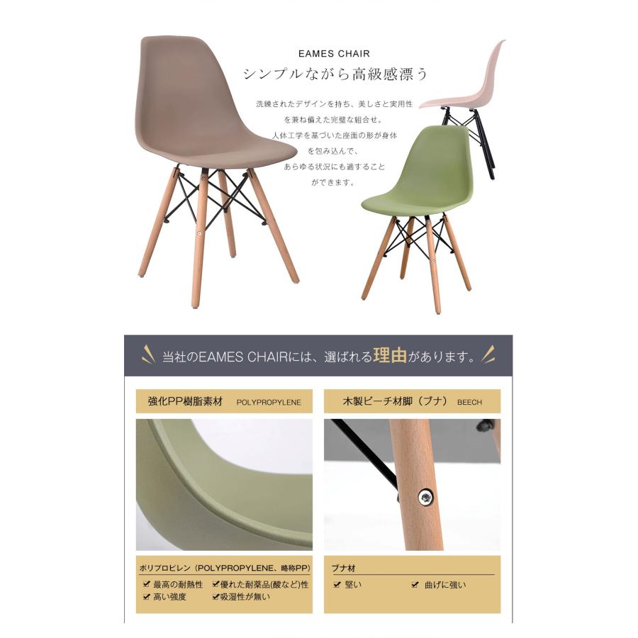 BTM 【全品10%OFF】ダイニングチェア 【PP樹脂座面 1脚】 イームズ