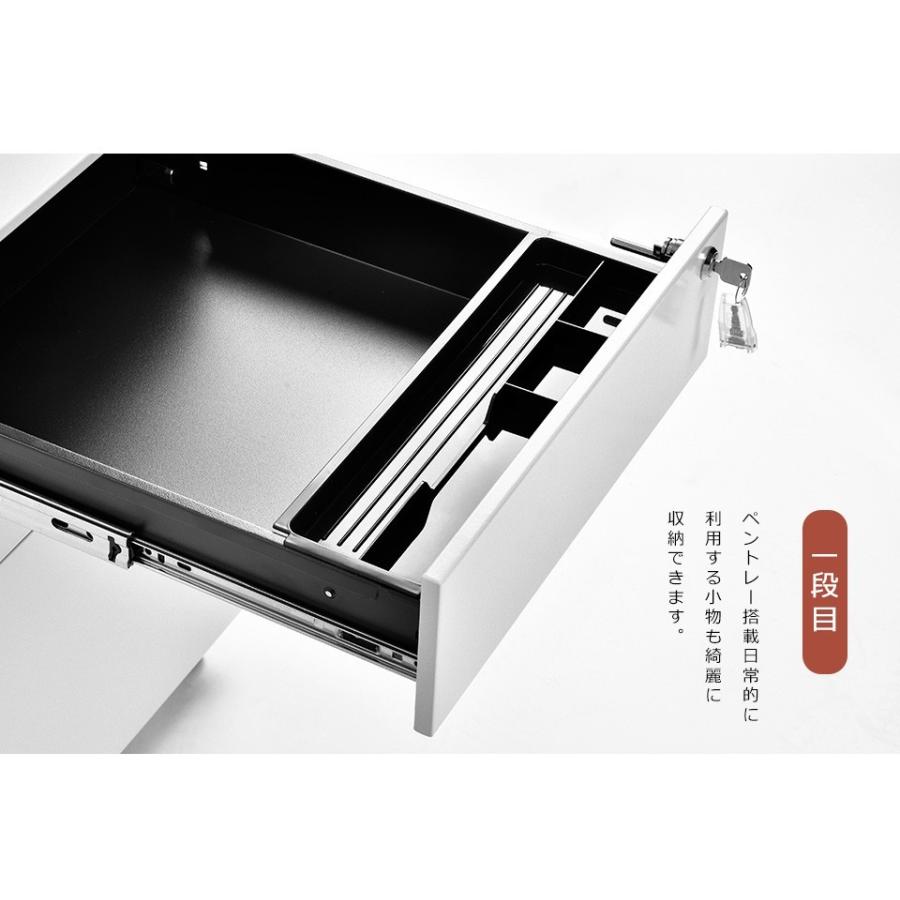 BTM 【全品7%OFF】サイドワゴン 大容量 3段 キャスター付き 完成