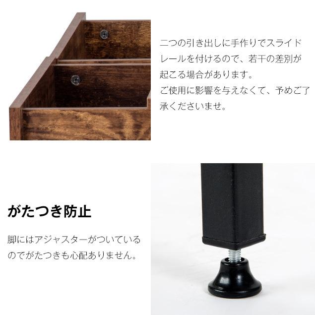BTM パソコンデスク 引き出し付き 幅100cm 木製 収納 デスク シェルフ