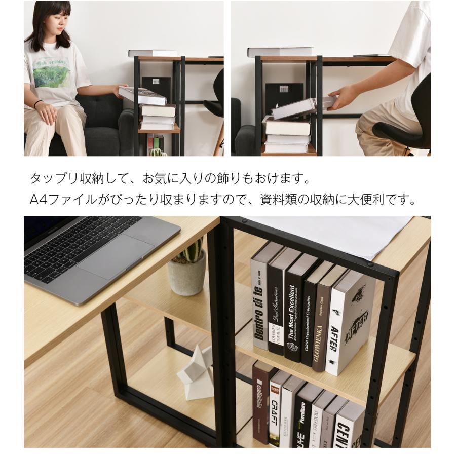 パソコンデスク おしゃれ 省スペース デスク PCデスク 作業台 コンパクト 3段シェルフ付 PFK｜myhome-jp｜11