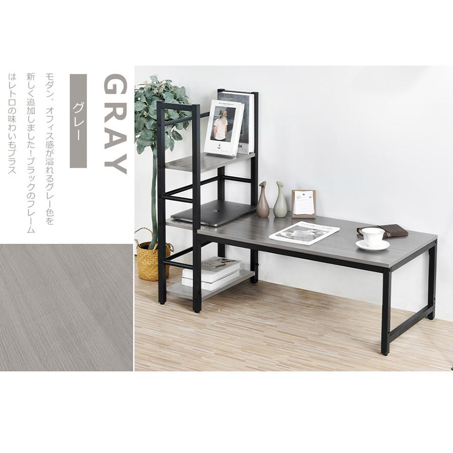 BTM 【全品10%OFF】パソコンデスク ロータイプ一体型 机 ラック付き
