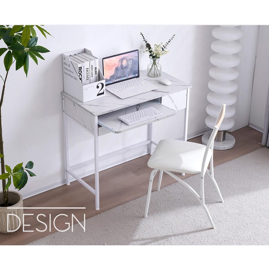 【ホワイト】パソコンデスク 引き出し付き 収納台 大理石柄 新作 Amazon | 【ホワイト】 パソコンデスク 引き出し付き 収納台 pc