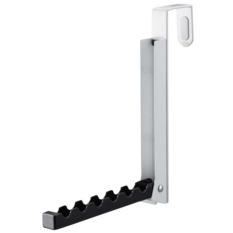 折り畳みドアハンガースマートsmart  ホワイト7161 ブラック7162 山崎実業 おしゃれ 長い ドア ラック シンプル 人気 たためる おりたたみ メール便対応 | 山崎実業 | 03