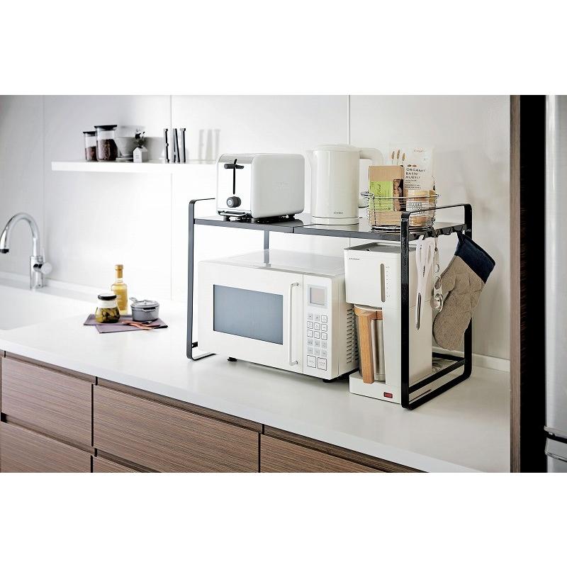 tower 山崎実業 伸縮レンジラック タワーtower ブラック 03131 773131