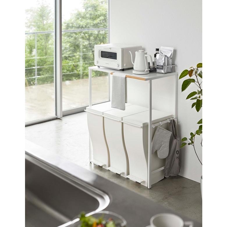 tower 伸縮ゴミ箱上ラック タワーtower ホワイト5326/ブラック5327