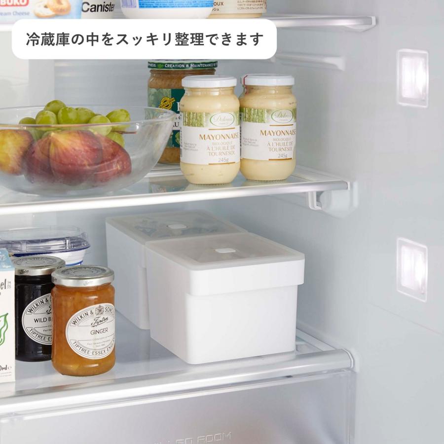 山崎実業 tower みそパックごと収納ハンドル付き密閉フードコンテナ タワー バルブ付き 電子レンジ 食洗機対応 ホワイト7737 ブラック7738｜myhome-mainte｜07