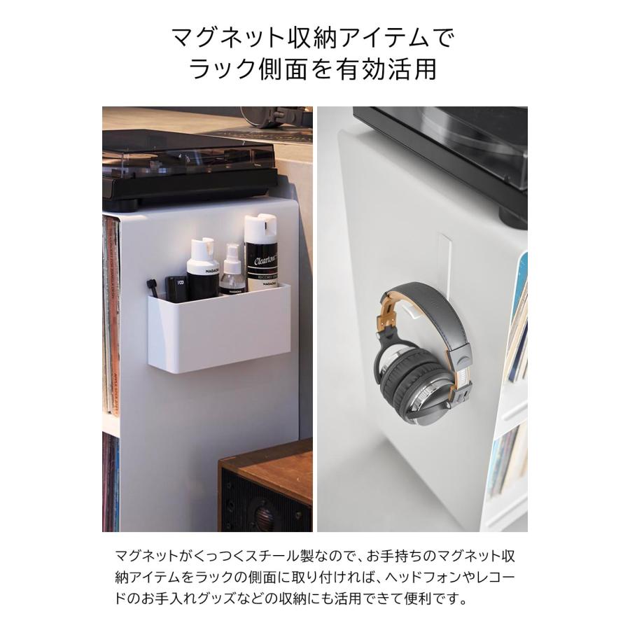 tower 山崎実業 レコードラック タワー 2段 キャスター レコード