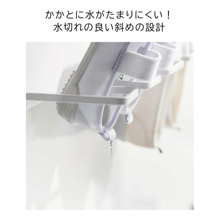 山崎実業 tower マグネットバスルーム上履き＆キッズシューズハンガー タワー 子供 靴用 ハンガー yamazaki 公式 ブラック ホワイト 10326 10327 | tower | 05