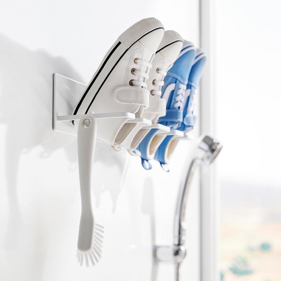 山崎実業 tower マグネットバスルーム上履き＆キッズシューズハンガー タワー 子供 靴用 ハンガー yamazaki 公式 ブラック ホワイト 10326 10327 | tower | 09