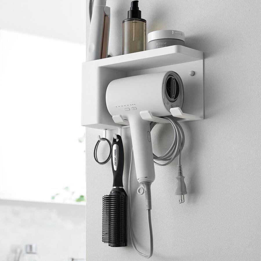 tower 山崎実業 壁付けドライヤー＆ヘアーアイロンホルダー タワー