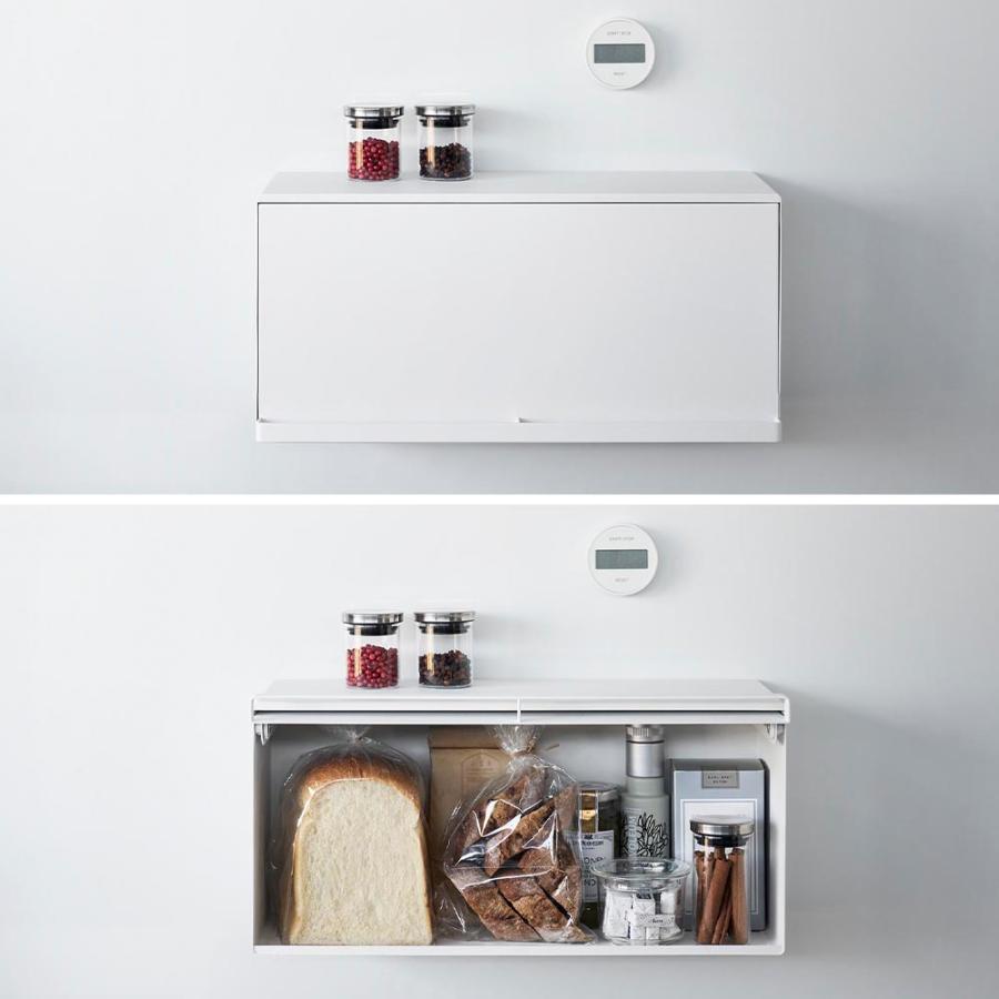 tower 山崎実業 マグネットブレッドケース タワー 浮かせる フラップ扉