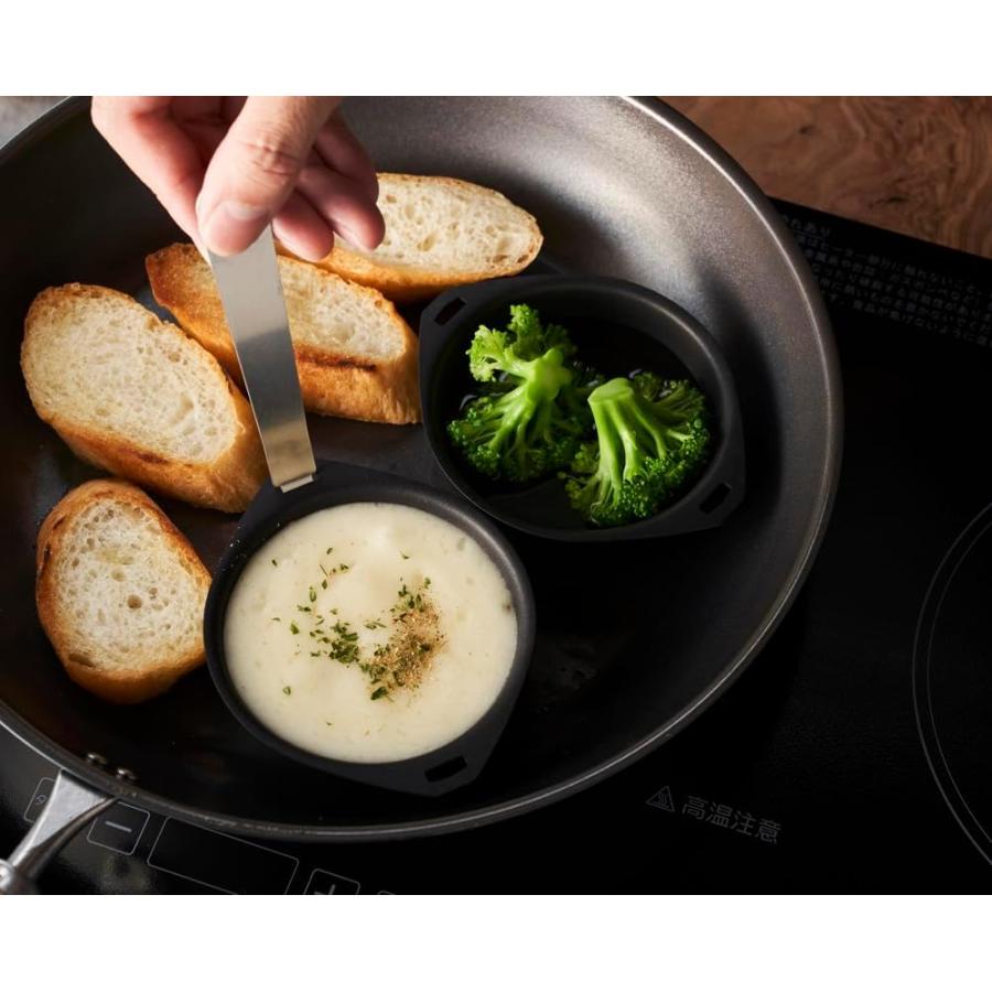 ちょこっとパン KS-3377 2個組 SALUS 4521540262315 オーブントースター 魚焼きグリル プチサイズ ミニフライパン 佐藤金属興業 | SALUS（キッチン） | 04