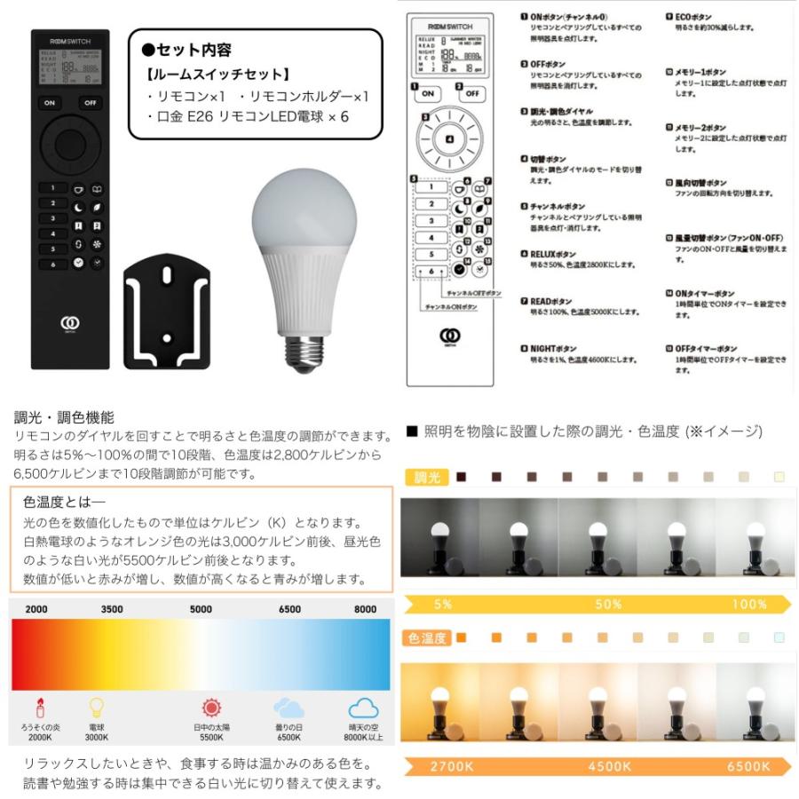 シーリングライト 照明 デボン 6灯 LED電球 リモコン付き おしゃれ 照明器具 北欧 スタンダード 角度調節 ブラック 人気商品 gram eight　爆買_12