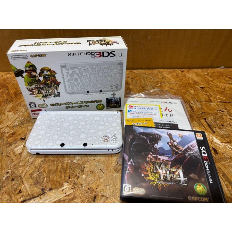 4-328 ニンテンドー3DS LL モンスターハンター4モデル 箱付き ニンテンドー 3DS LL モンハン4スペシャルパック アイルー 箱説明書