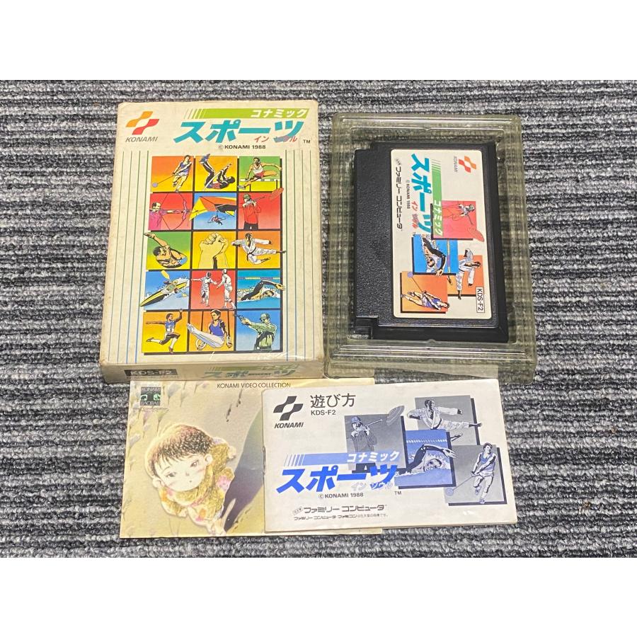 ファミコン カセット ソフト コナミック スポーツ 箱 説明書 付き FC