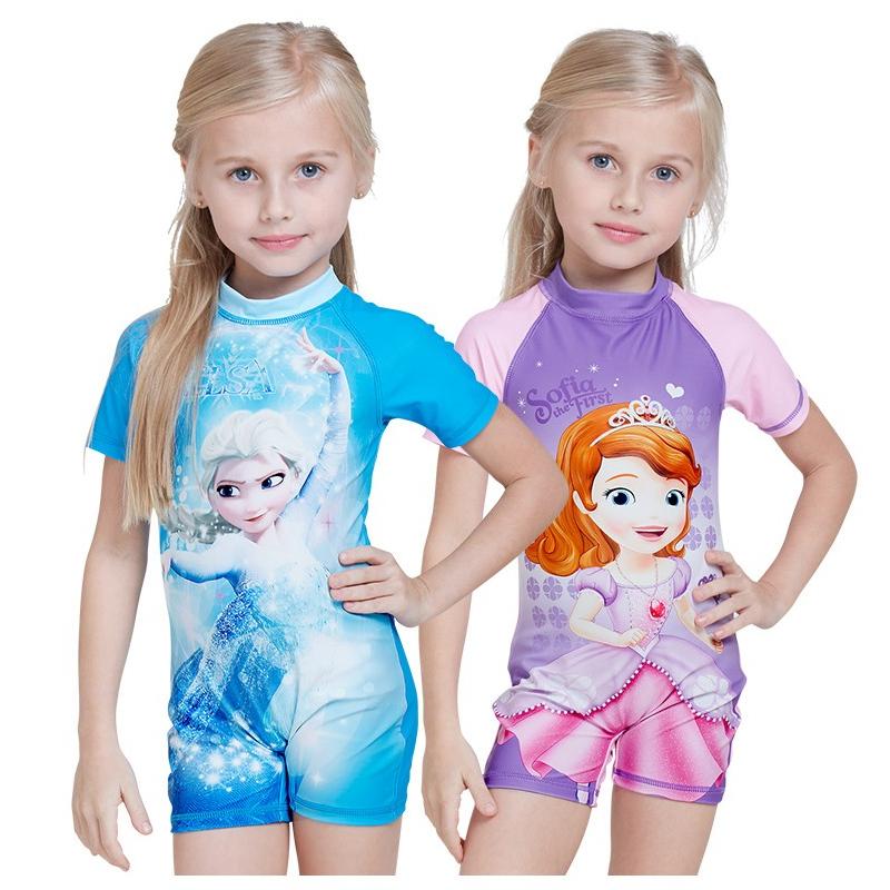 Disney ディズニー プリンセス エルサ ソフィア キッズ用水着 オールインワン ラッシュガード 半袖 水着 サイズ110 1 130 子供 女の子向け K1806spq Mylight 通販 Yahoo ショッピング