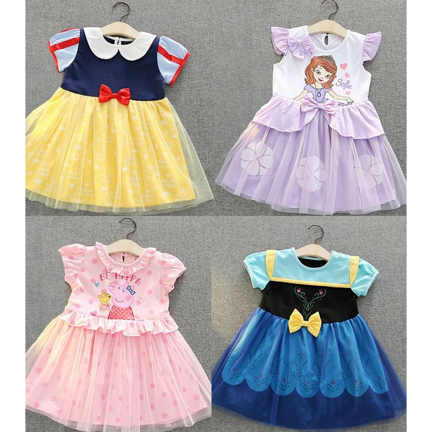 なりきりワンピース アナ風 白雪姫風 ソフィア風 ペッパピッグ風 衣装 ワンピース コスプレ 仮装 子供 キッズ ワンピース コットン P1808c0030 Mylight 通販 Yahoo ショッピング
