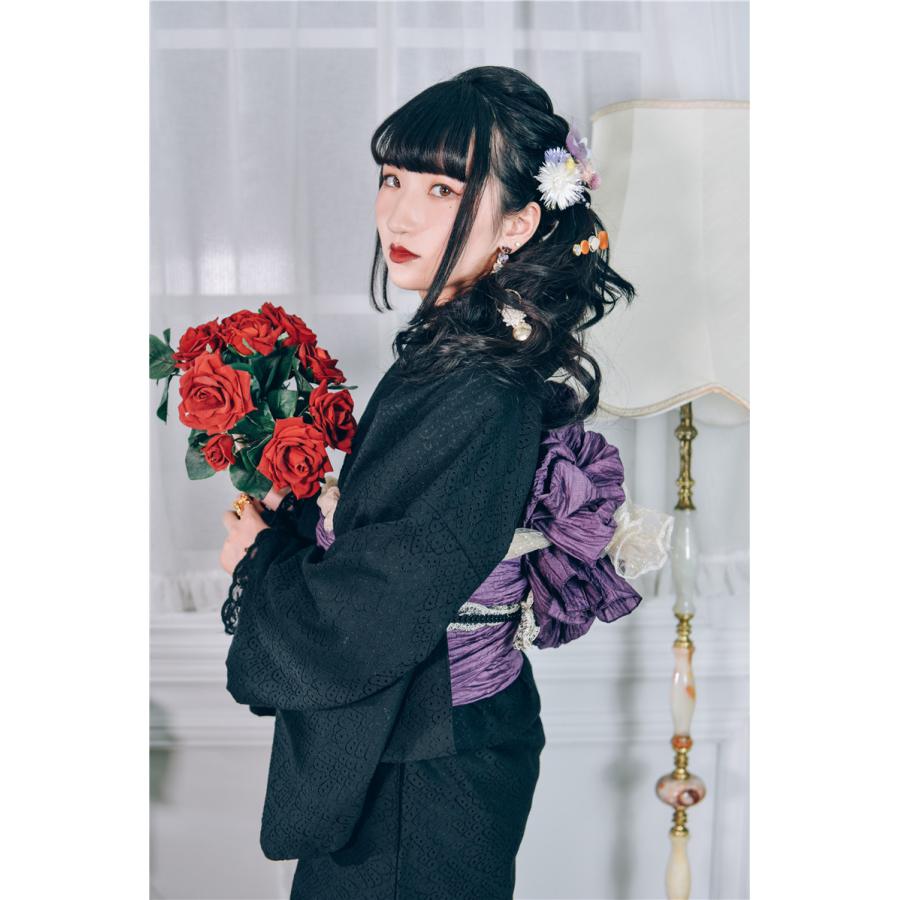 レース着物 【送料無料】 花柄 総レース 着物 モダン 通年