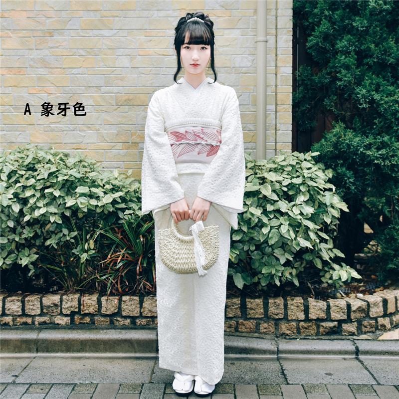 レース着物 【送料無料】 安い 花柄 総レース 通年 着物 レ−ス レトロ