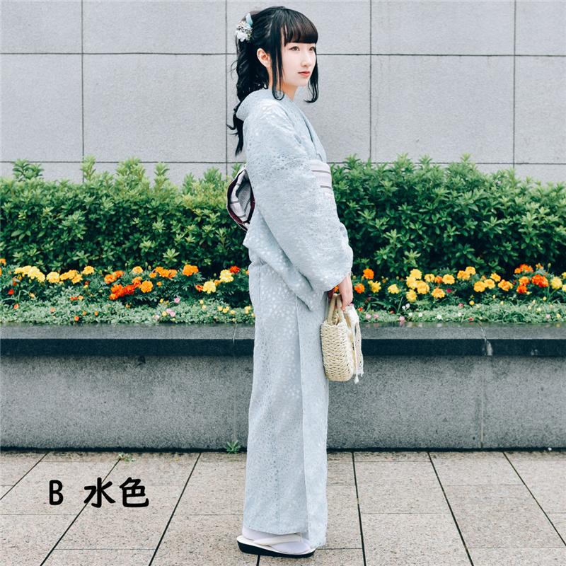 レース着物 【送料無料】 安い 花柄 総レース 通年 着物 レ−ス レトロ