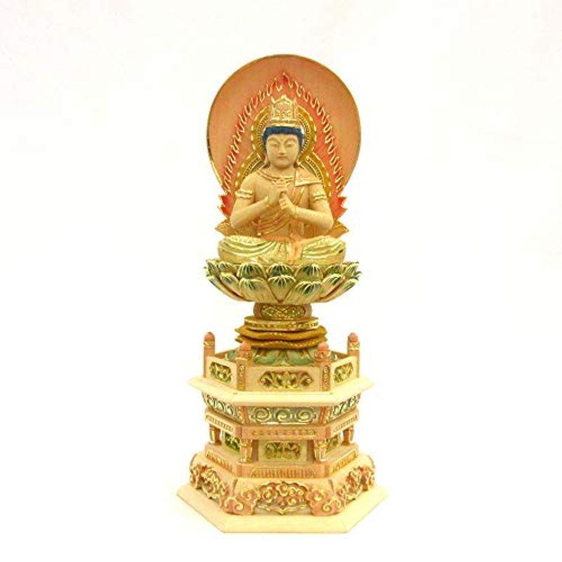 配送無料 栗田仏像ブランド如来 金剛界 大日如来座像3 0寸 総高31 5ｃｍ幅15ｃｍ奥行11 5ｃｍ 桧木製高級木彫り 日輪光背六角台彩色 561 ウェブストアは Laser Asn Au