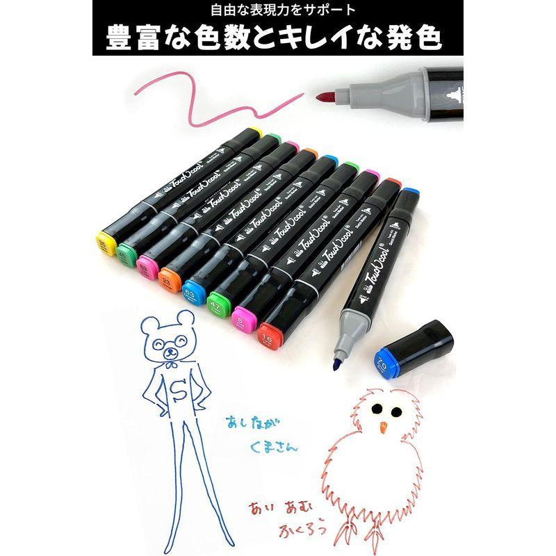 １着でも送料無料 マーカーペンセット マーカーペン 168色 イラストマーカー アルコールマーカー キャリングケース付き 太細両端 画材 水彩ペン  2種類のペ 筆記用具