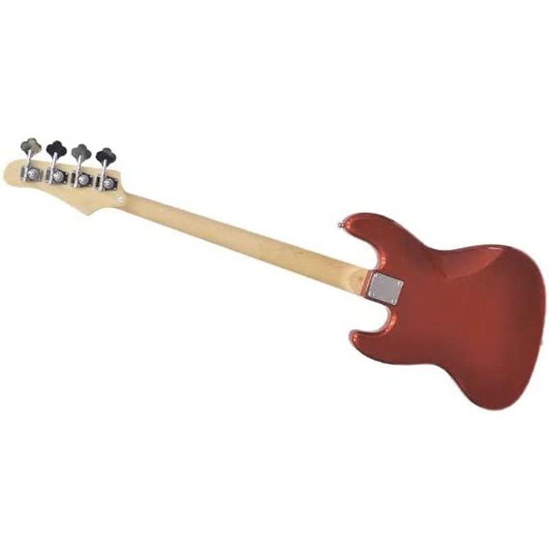楽器、器材 PLAYTECH (プレイテック) エレキベース JBタイプ METALLIC RED