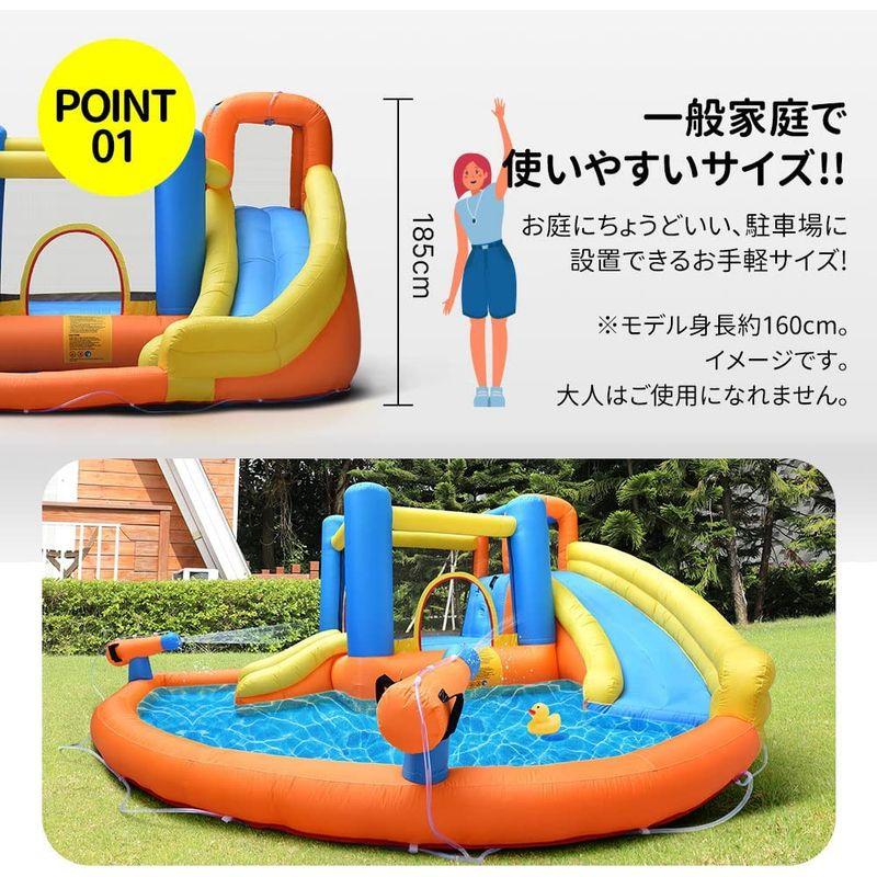 【新商品】 BTM大型 プール エアー 遊具 滑り台 ビニールプール 大型プール トランポリン すべり台 大型遊具 キッズハウス プレイハウス 家庭用プ 【EI7101317963】(25432円)