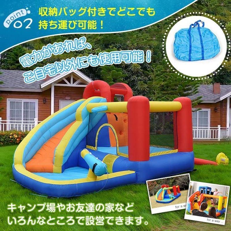 Kaitou ウォータースライダープール トランポリン ビニールプール 子供 水遊び ウォーターパーク ウォータースライダー ボールハウス Kaitou ボールハウス