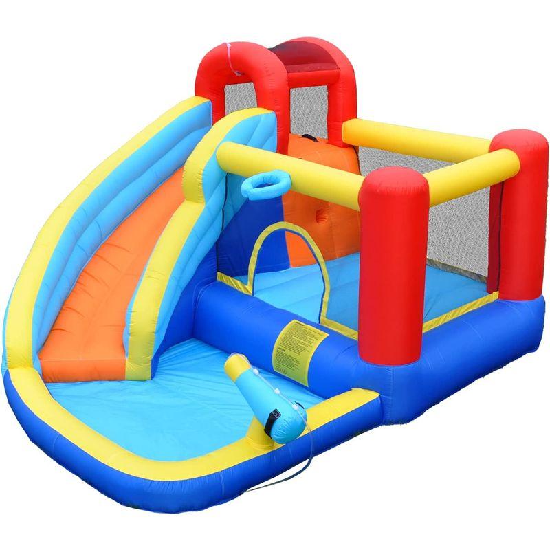 Kaitou ウォータースライダープール トランポリン ビニールプール 子供 水遊び ウォーターパーク ウォータースライダー ボールハウス Kaitou ボールハウス