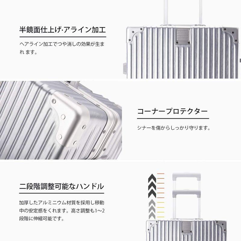 【24時間以内発送】 Pref-Innoスーツケース キャリーバッグ TSAロック アルミフレーム式 旅行 出張 キャリーケース 静音キャスター 軽量 機内持ち込 【1971632838】(11025円)