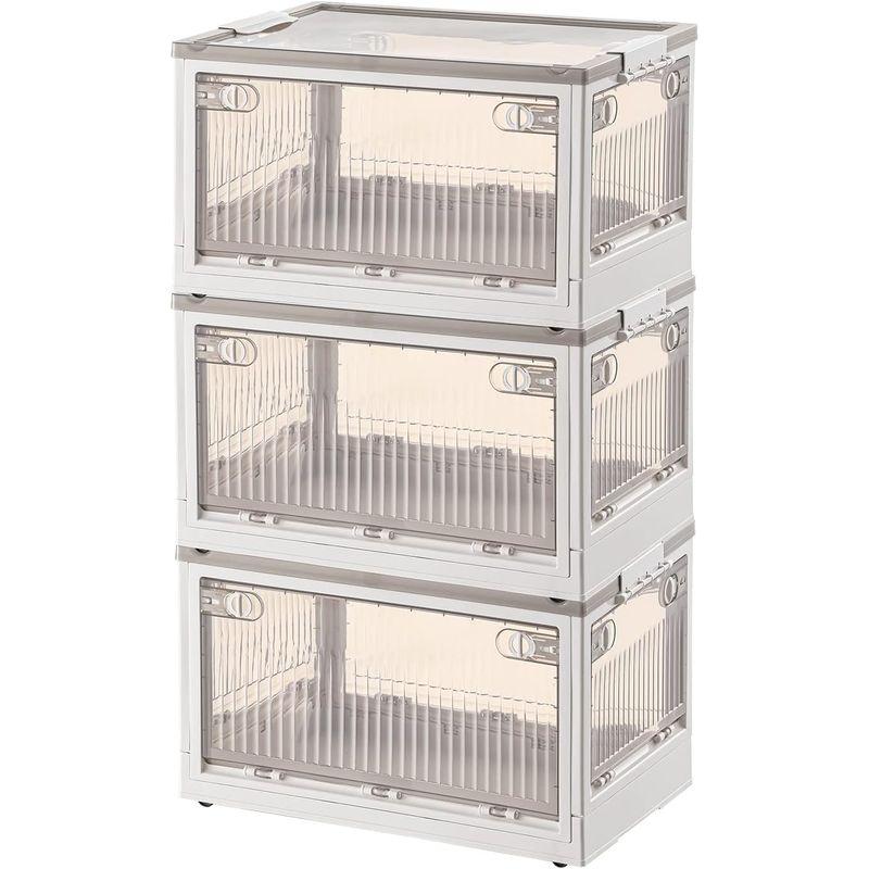 OTYTY 収納ボックス 衣装ケース 押入れ用 全方向開き 収納ケース 蓋付き 積み重ね 大容量 キャスター付き 折りたたみ クリア 衣類収 収納ケース 収納ボックス 衣装ケース 押入れ用 全方向開き 蓋付き 積み重ね 大容量 キャスター付き 折りたたみ クリア