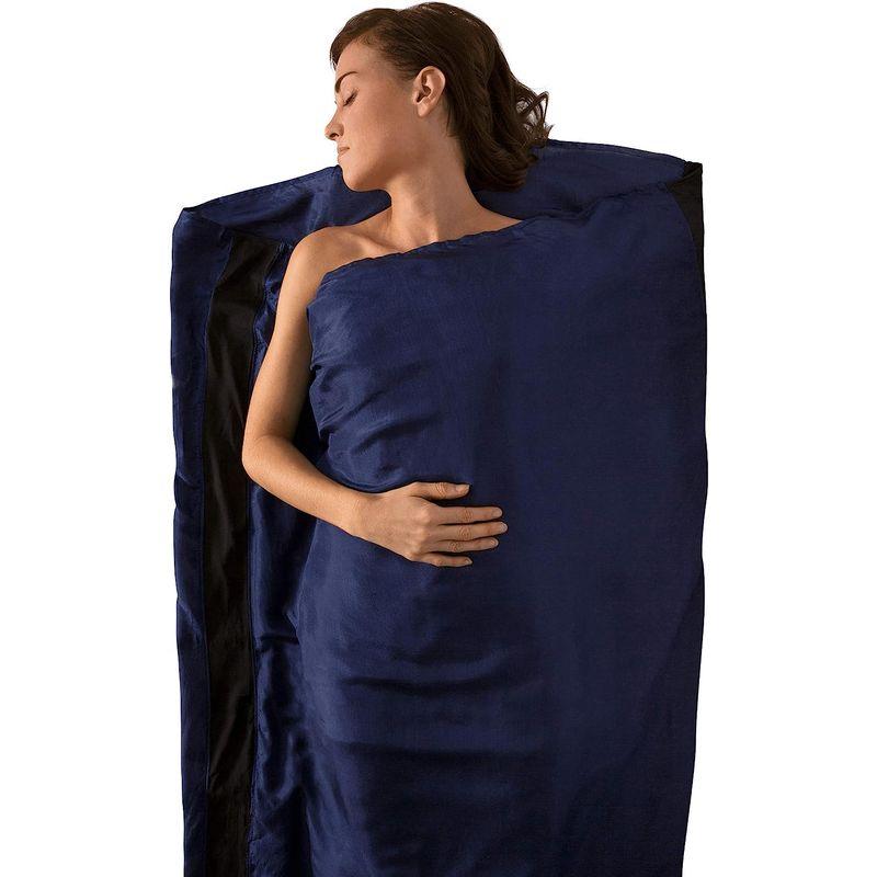 【メール便】 SEA TO SUMMIT(シートゥサミット) シルクトラベルライナー(ストレッチパネル) ネイビー 1700408 【2558304988】(14307円)