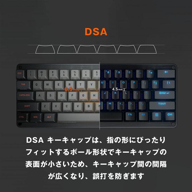 COUGAR ゲーミングキーボード PURI Mini 60％レイアウト DSAキーキャップ メカニカルスイッチ 赤軸 英語配列 取り外し可 PURI DSAキーキャップ ゲーミングキーボード Mini 60％レイアウト メカニカルスイッチ 赤軸 英語配列
