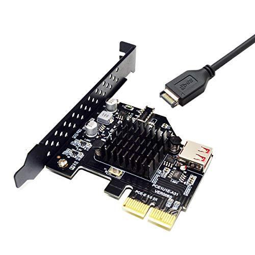 Cablecc USB 3.1フロントパネルソケットとマザーボード用USB 2.0-PCI-E Expressカードアダプタ｜mymstore-07｜02