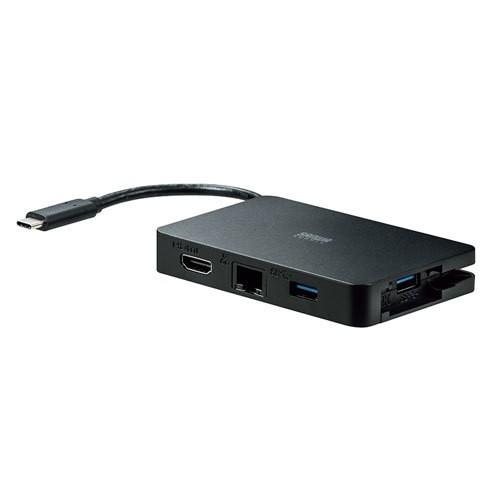 品質満点 USB Type C-マルチ変換アダプタ　4K60Hz　ブラック　14cm HDMI変換アダプター