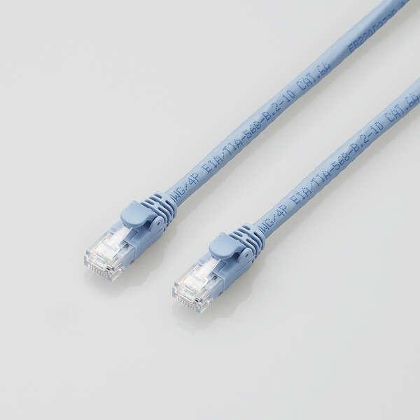 LANケーブル CAT6A対応 EU RoHS指令準拠 ツメ折れ防止カバー 簡易パッケージ仕様 100m 単線 ブルー｜myoffice