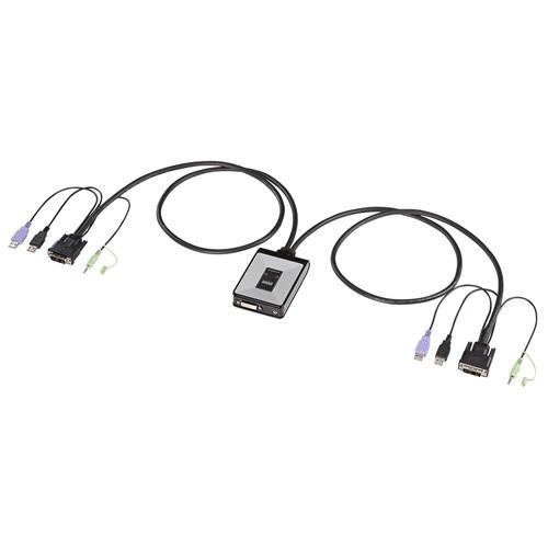 ディスプレイエミュレーション対応DVIパソコン自動切替器　2:1