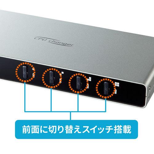 SANWA　SW-KVM4CPA　CPU自動切替器(4:1) SANWA SUPPLY（サンワサプライ） パソコン自動切替器 4:1 : マイ