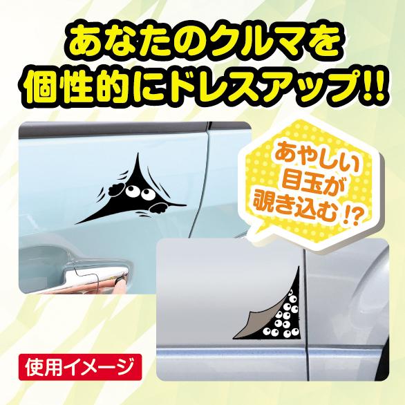目玉シール、透明、シール印刷、車、カーステッカー、キモカワ |  | 01