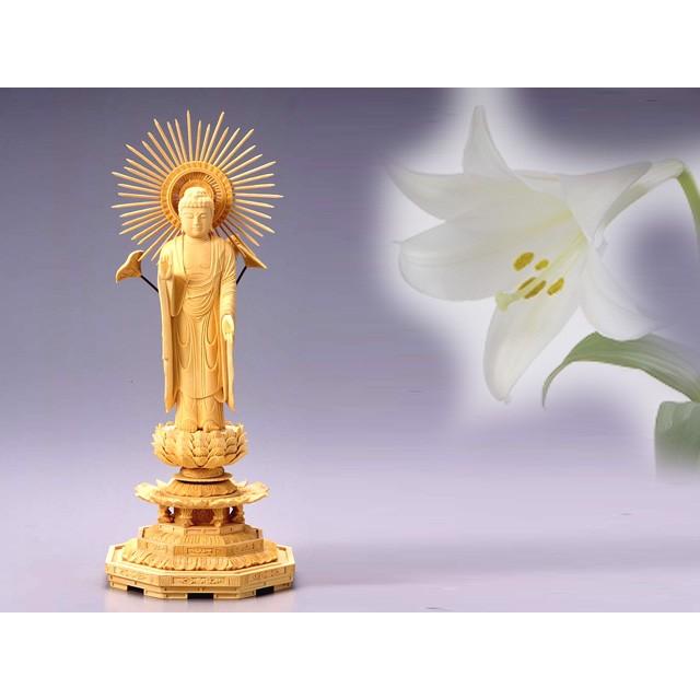 仏像 浄土真宗 東 大谷派御本尊 総柘植製 八角台座 東阿弥陀如来 仏像 浄土真宗 東 大谷派御本尊 総柘植製 八角台座 東阿弥陀如来