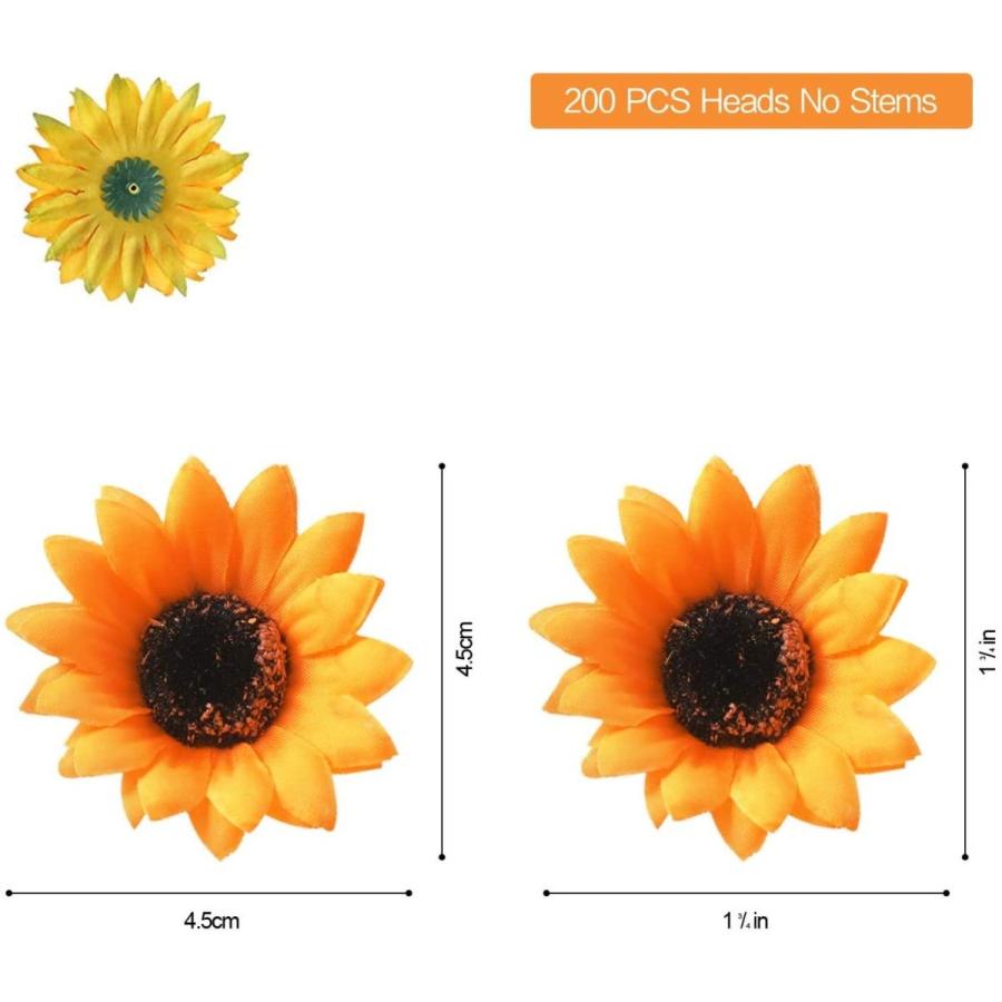 T4u 4 5cm 造花 ひまわり 花のみ 大量 手作り 飾りつけ Diy素材 壁飾り ハンドメイド 写真撮影道具 0個セット イベント 妙美ヤフー店 通販 Yahoo ショッピング