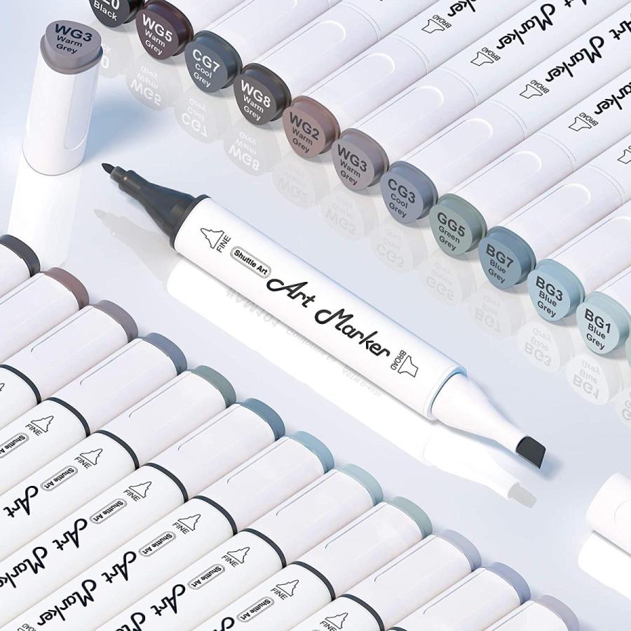 Shuttle Art イラストマーカーペン 油性ペン グレーカラー 15本セット アートマーカー 防水速乾 コミック スケッチ 子供用 妙美ヤフー店 通販 Yahoo ショッピング