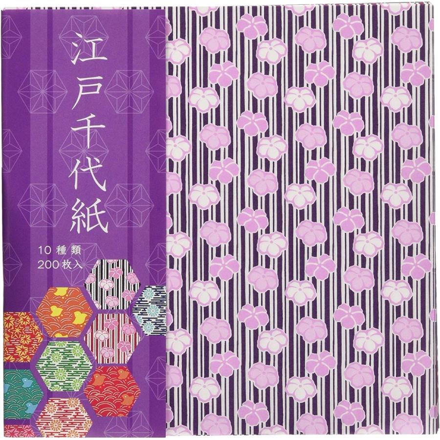 エヒメ紙工 和紙 江戸千代紙 上質紙 0枚入 新作続 15cm角 Ed 8015