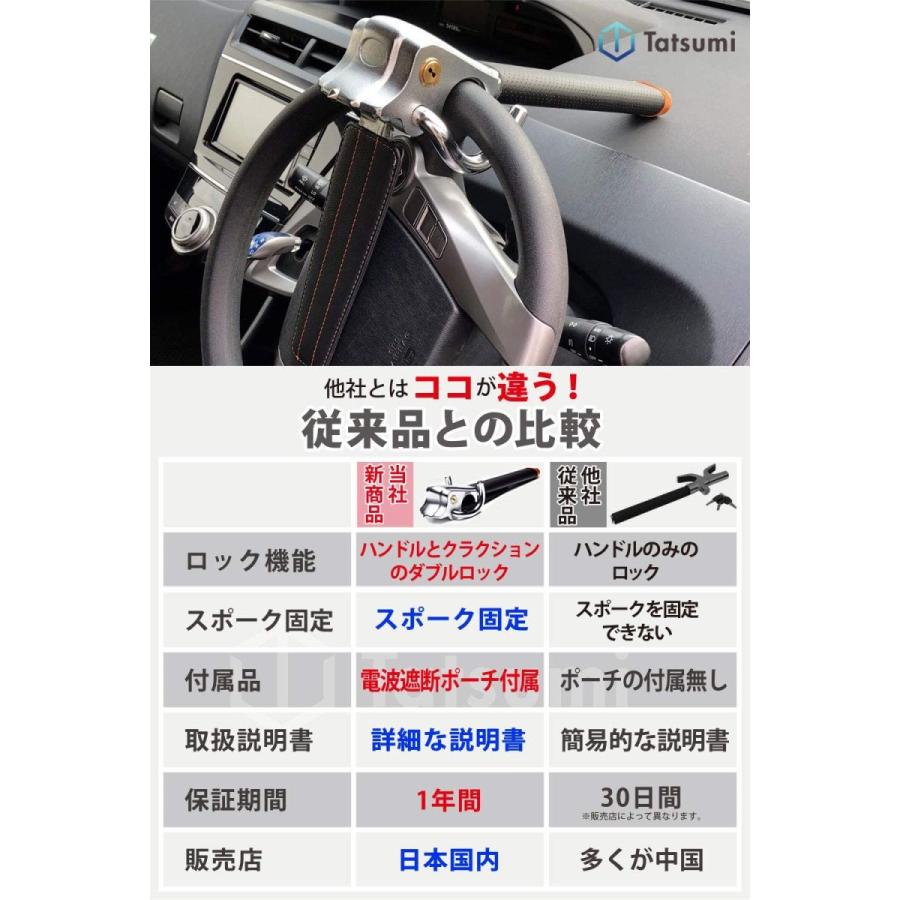 新発 Tatsumiハンドルロック ステアリング 車両盗難防止 リレーアタック対策グッズ電波遮断ポーチ Web限定 Studiostodulky Cz